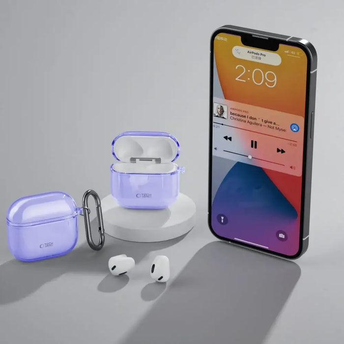 Калъф Tech-Protect FlexAir за AirPods 4 - лилав