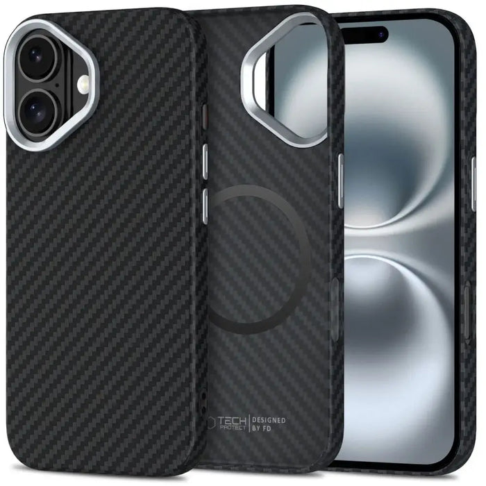 Калъф Tech-Protect Ion Carbon MagSafe за iPhone 16