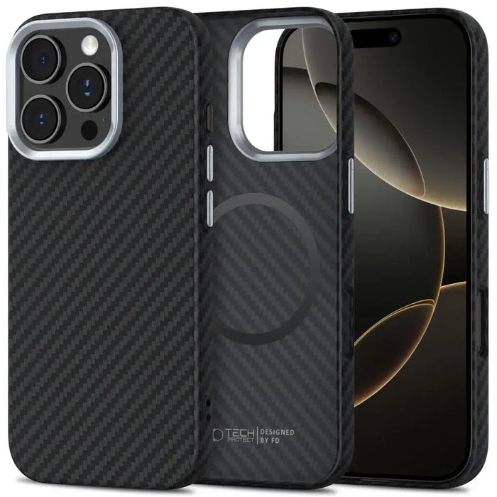 Калъф Tech-Protect Ion Carbon MagSafe за iPhone 16 Pro