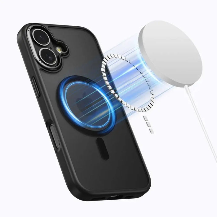 Калъф Tech-Protect MagEdge MagSafe за iPhone 17 - черен мат