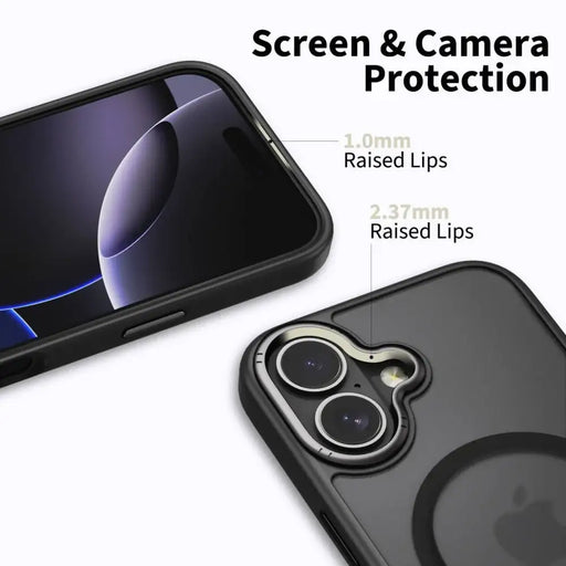 Калъф Tech-Protect MagEdge MagSafe за iPhone 17 - черен мат