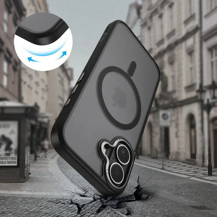 Калъф Tech-Protect MagEdge MagSafe за iPhone 17 - черен мат