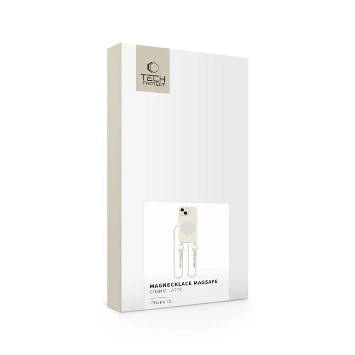 Калъф Tech-Protect MagNecklace MagSafe за iPhone 15 - бежов