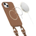 Калъф Tech-Protect MagNecklace MagSafe за iPhone 15 - кафяв