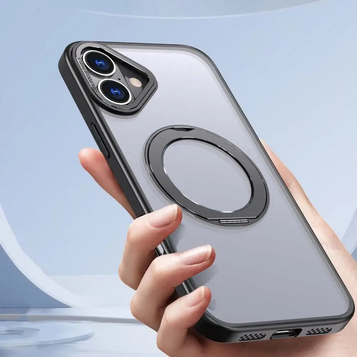 Калъф Tech-Protect MagRing MagSafe за iPhone 16e - черен мат