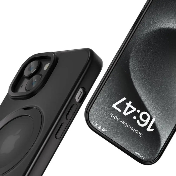 Калъф Tech-Protect MagRing MagSafe за iPhone 16e - черен мат