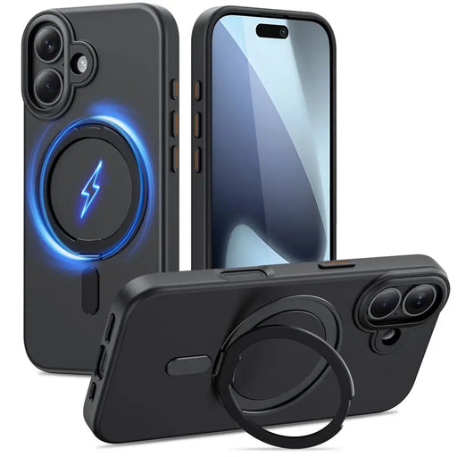 Калъф Tech-Protect MagRing MagSafe за iPhone 17 - черен мат