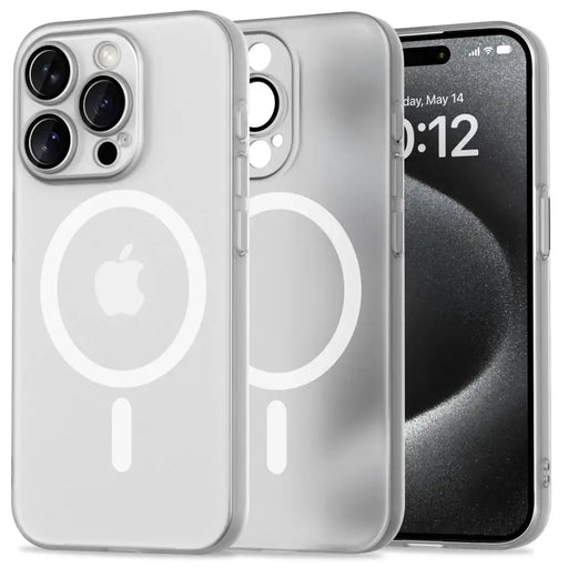 Калъф Tech-Protect MagSlim MagSafe за iPhone 15 Pro - бял