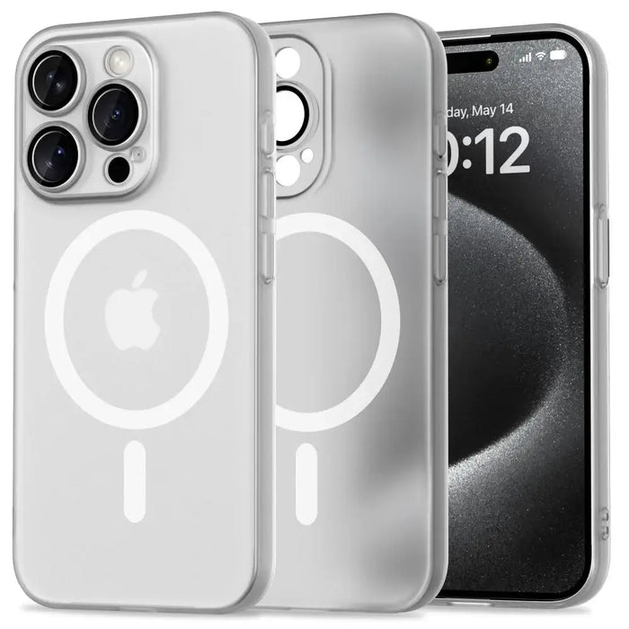Калъф Tech-Protect MagSlim MagSafe за iPhone 15 Pro - бял