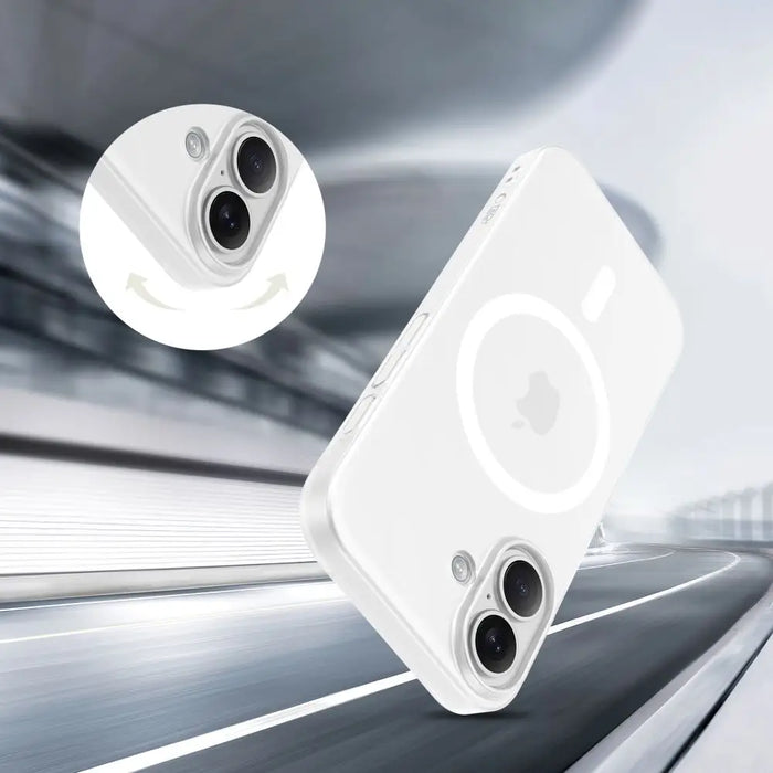 Калъф Tech-Protect MagSlim MagSafe за iPhone 17 - бял мат