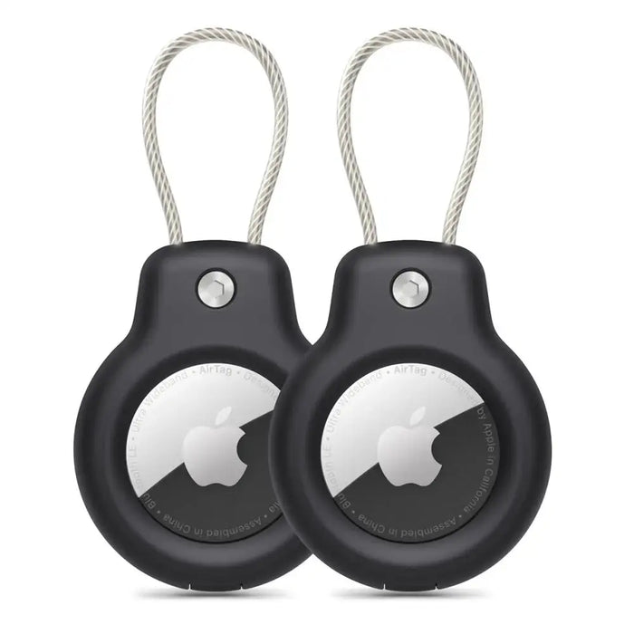 Калъф Tech-Protect Rough Vein 2-pack за Apple AirTag - черен