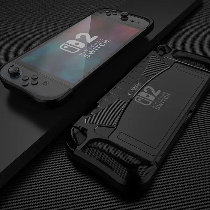 Калъф Tech-Protect TPUCarbon за Nintendo Switch 2 - черен
