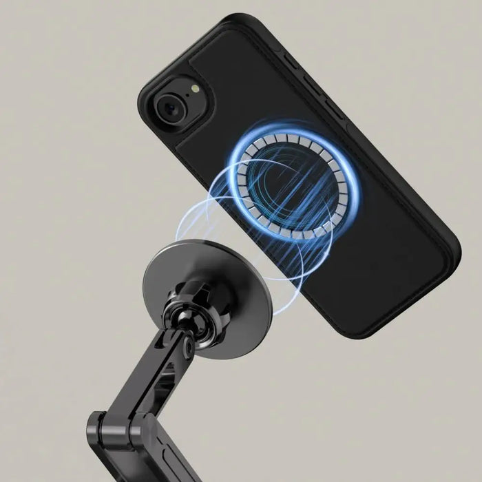 Калъф Tech-Protect Wallet MagSafe за iPhone 16e - черен мат