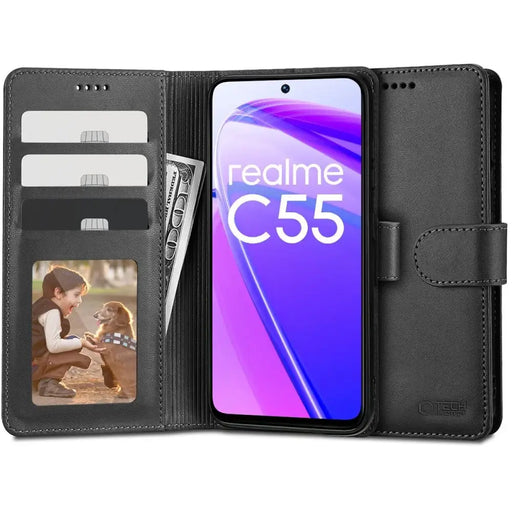 Калъф Tech-Protect Wallet за Realme C55 - черен
