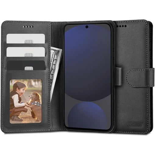 Калъф Tech-Protect Wallet за Samsung Galaxy S24 FE - черен