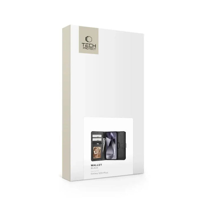Калъф Tech-Protect Wallet за Samsung Galaxy S25 + - черен