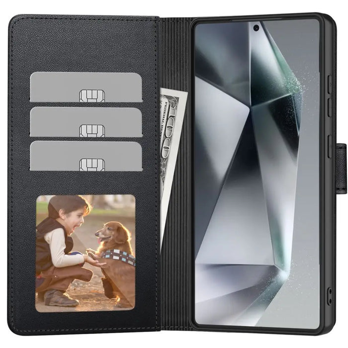 Калъф Tech-Protect Wallet за Samsung Galaxy S25 FE - черен