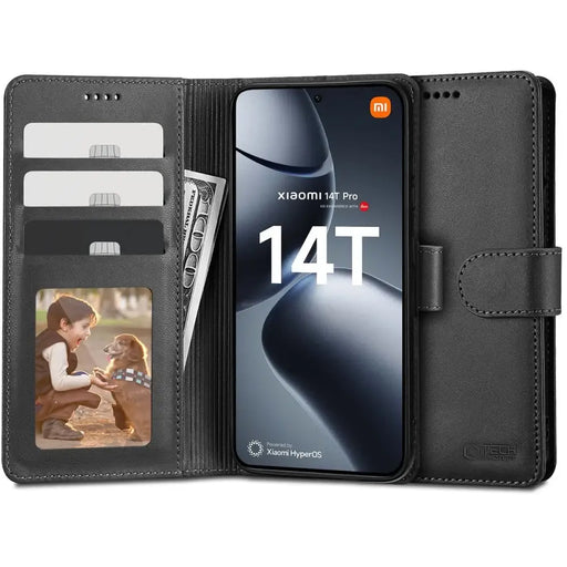Калъф Tech-Protect Wallet за Xiaomi 14T Pro - черен
