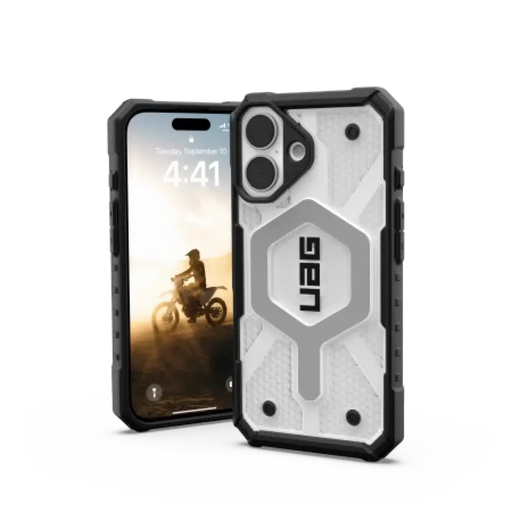 Калъф UAG Pathfinder Clear Magsafe за iPhone 16 - бял