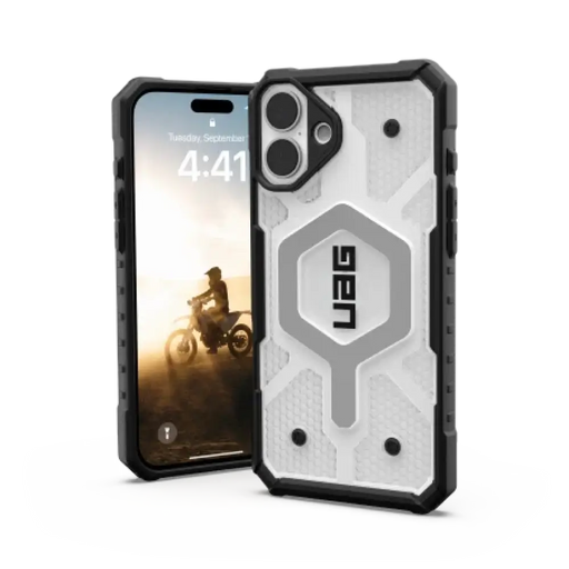 Калъф UAG Pathfinder Clear Magsafe за iPhone 16 Plus - бял