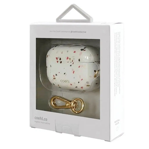 Калъф Uniq Coehl Terrazzo AirPods Pro Бял/Естествено бял