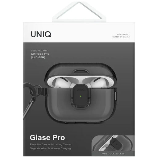 Калъф Uniq Glase Pro за AirPods Pro 2 - Черен