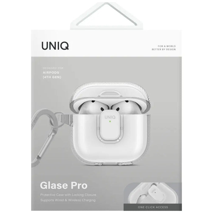 Калъф Uniq Glase Pro за AirPods 4 - прозрачен
