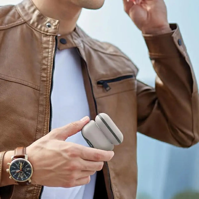 Калъф Uniq Lyden DS за AirPods Pro 2 - бежово-зелен