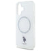 Калъф US Polo IML Ring MagSafe за iPhone 16 - бял