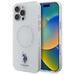 Калъф US Polo IML Ring MagSafe за iPhone 16 Pro - бял