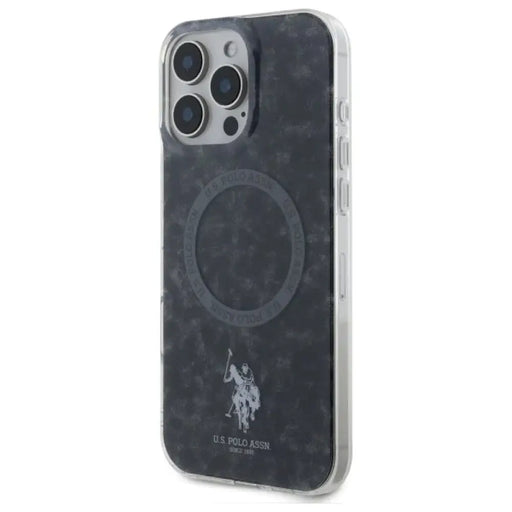 Калъф US Polo IML Ring MagSafe за iPhone 16 Pro - черен