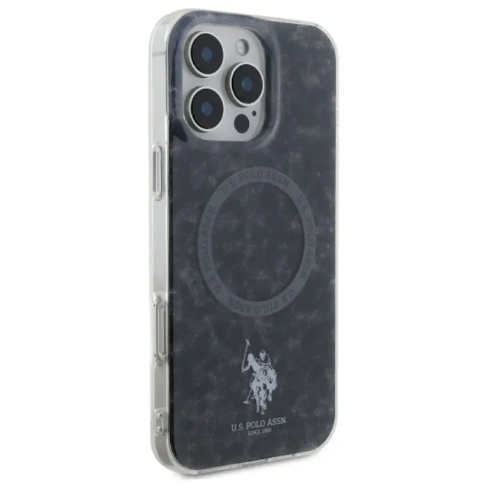 Калъф US Polo IML Ring MagSafe за iPhone 16 Pro - черен