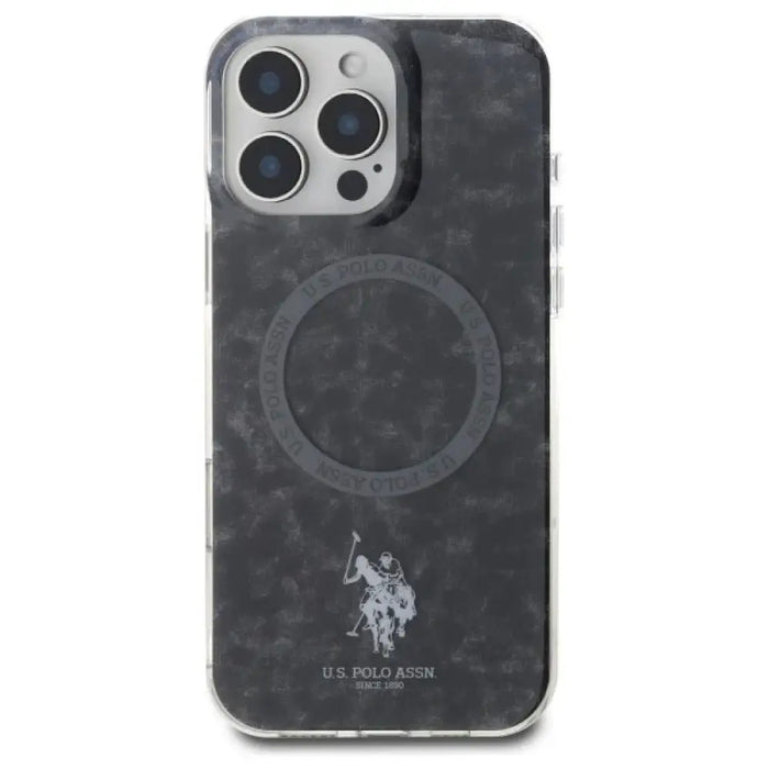 Калъф US Polo IML Ring MagSafe за iPhone 16 Pro - черен