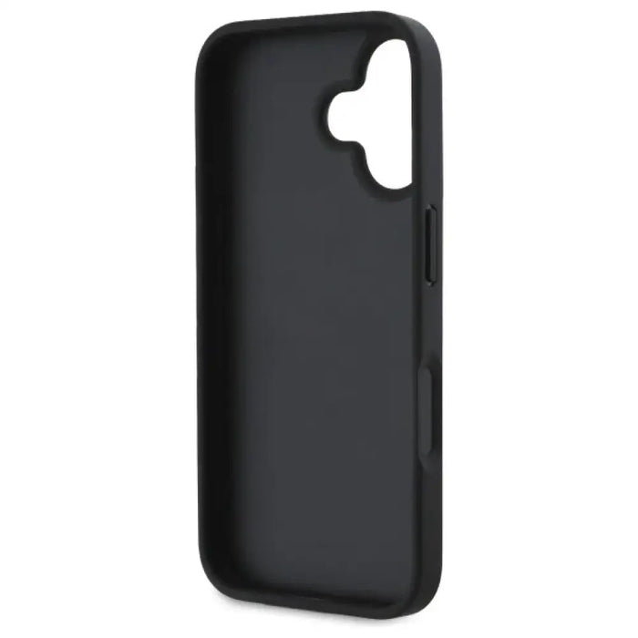 Калъф за iPhone 16 DKNY Texture Pattern Tonal Stripe - черен