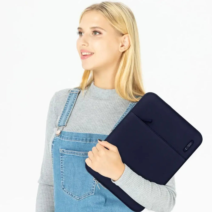 Калъф за лаптоп Tech-Protect Sleeve 15-16 - тъмносин