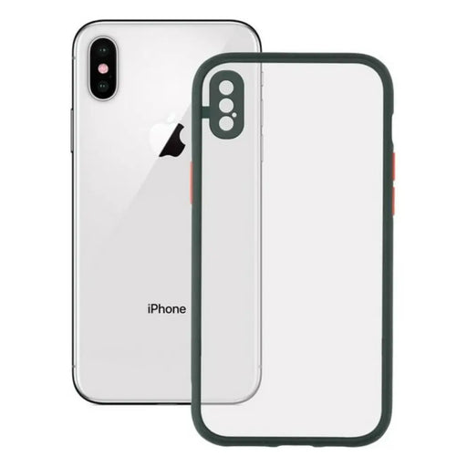 Калъф за мобилен телефон iPhone X/XS KSIX Duo Soft Зелен