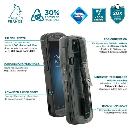 Калъф за мобилен телефон Mobilis ZEBRA TC53/58 Черен