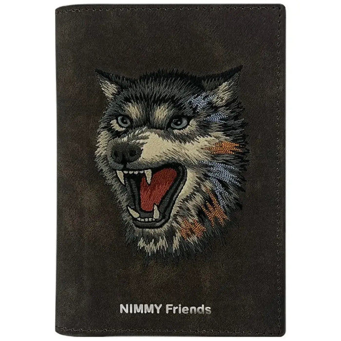 Калъф за паспорт/портфейл Nimmy Raptor Wolf - кафяв