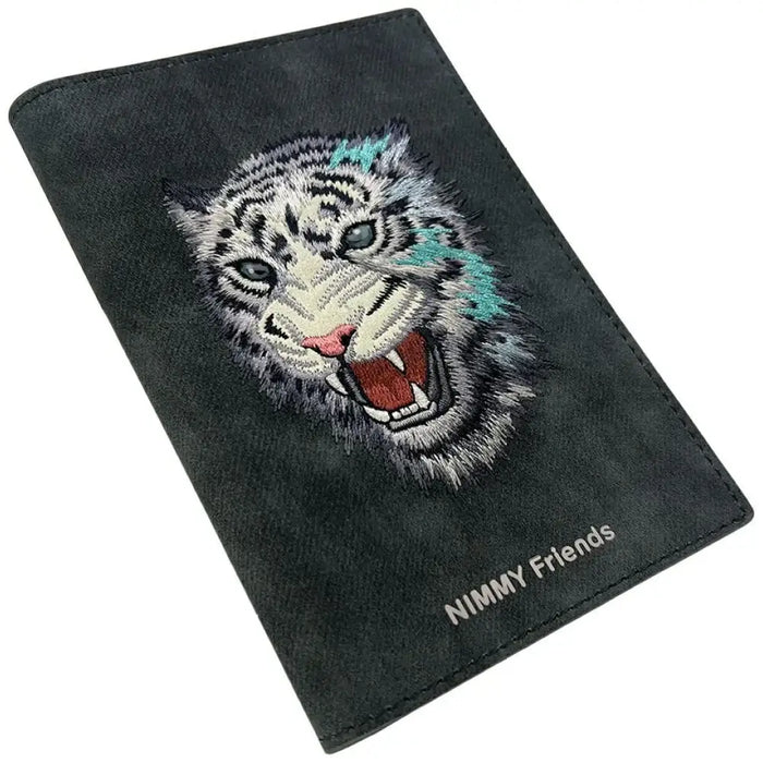 Калъф за паспорт/портфейл Nimmy Raptor Tiger - тъмно сив