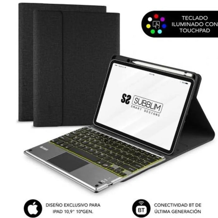 Калъф за таблет Subblim SUBKT4 BTPI03 Черен Испанска Qwerty