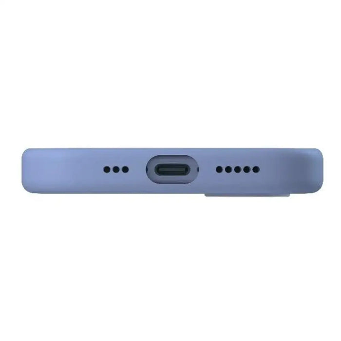 Калъф за зареждане Uniq Lino Hue Magclick за iPhone 16 - син