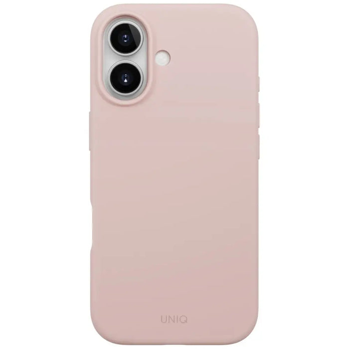 Калъф за зареждане Uniq Lino iPhone 17 Magclick - розов