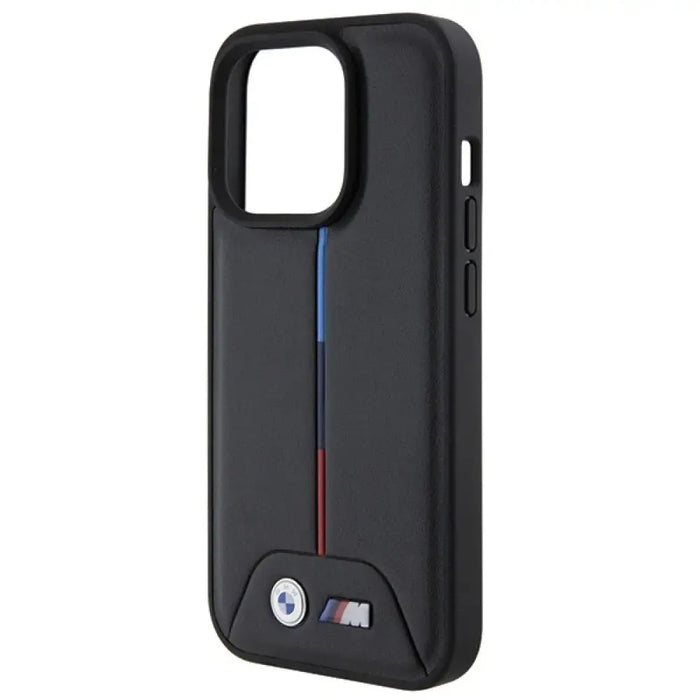 Калъф BMW Quilted Tricolor iPhone 15 Pro - черен