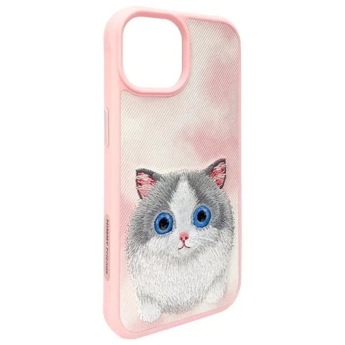 Калъф Nimmy Big Eyed Pet 2.0 Cat за iPhone 15 - розов