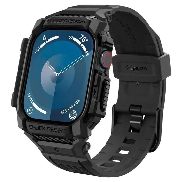Калъф Spigen Rugged Armor за Apple Watch 10 46 мм - черен