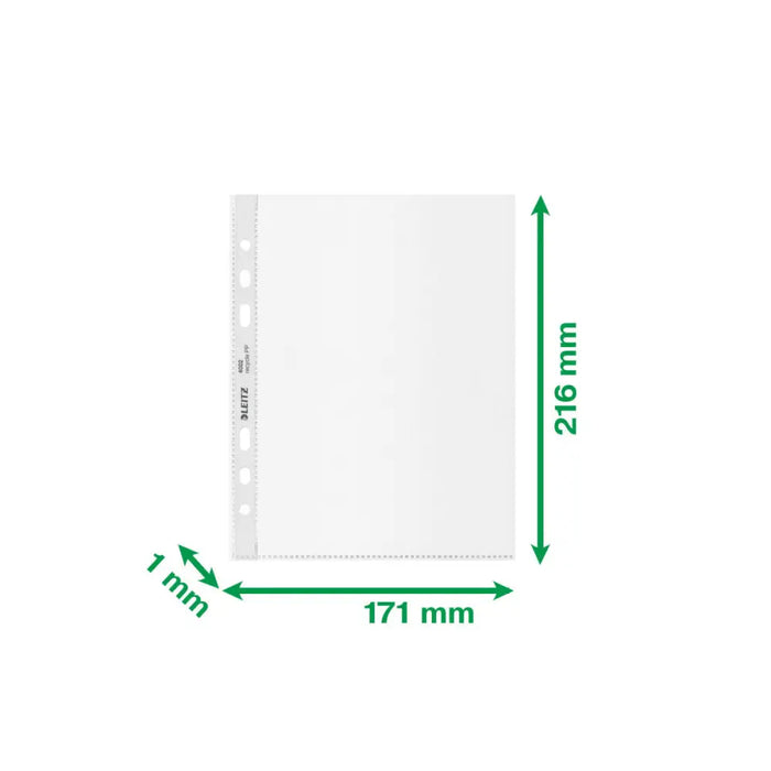 Калъфи Leitz Черен Прозрачен полипропилен Пластмаса