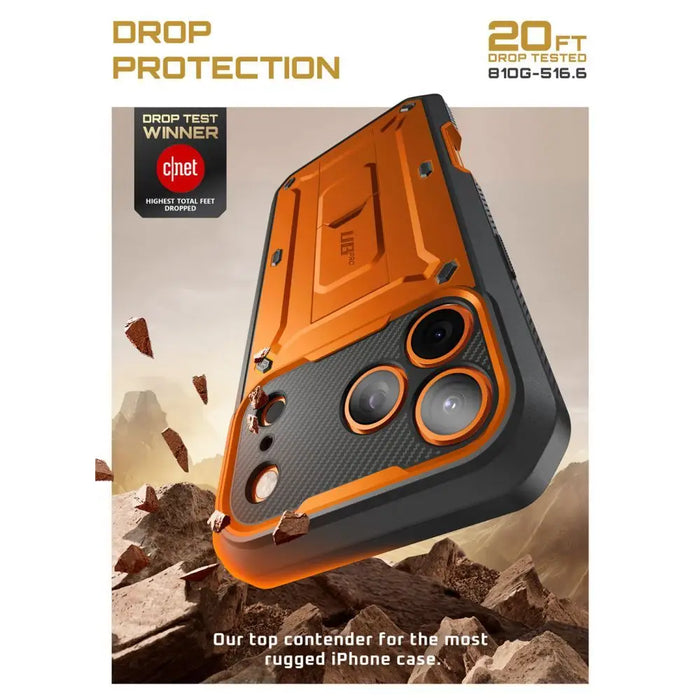 Калъф Supcase Unicorn Beetle Pro за iPhone 17 Pro - оранжев
