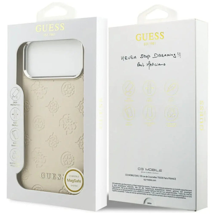 Калъф Guess Peony Hot Stamp Script MagSafe за iPhone 17 Pro