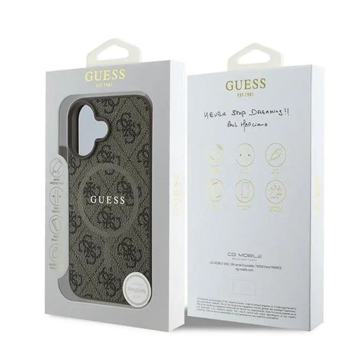 Калъф Guess 4G Ring Classic Logo MagSafe iPhone 16 Plus