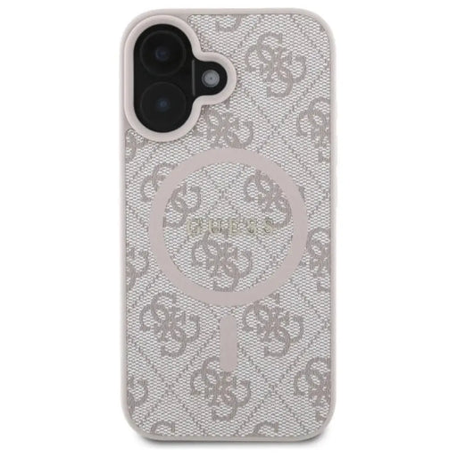 Калъф Guess 4G Ring Classic Logo MagSafe iPhone 16 - розов